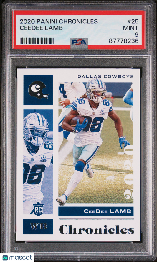 2020 Panini Chronicles Football Ceedee Lamb #25 PSA 9 87778236