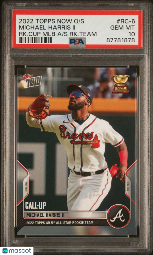 2022 Topps Now Rookie Cup All-Star Michael Harris II #RC-6 PSA 10 87781878