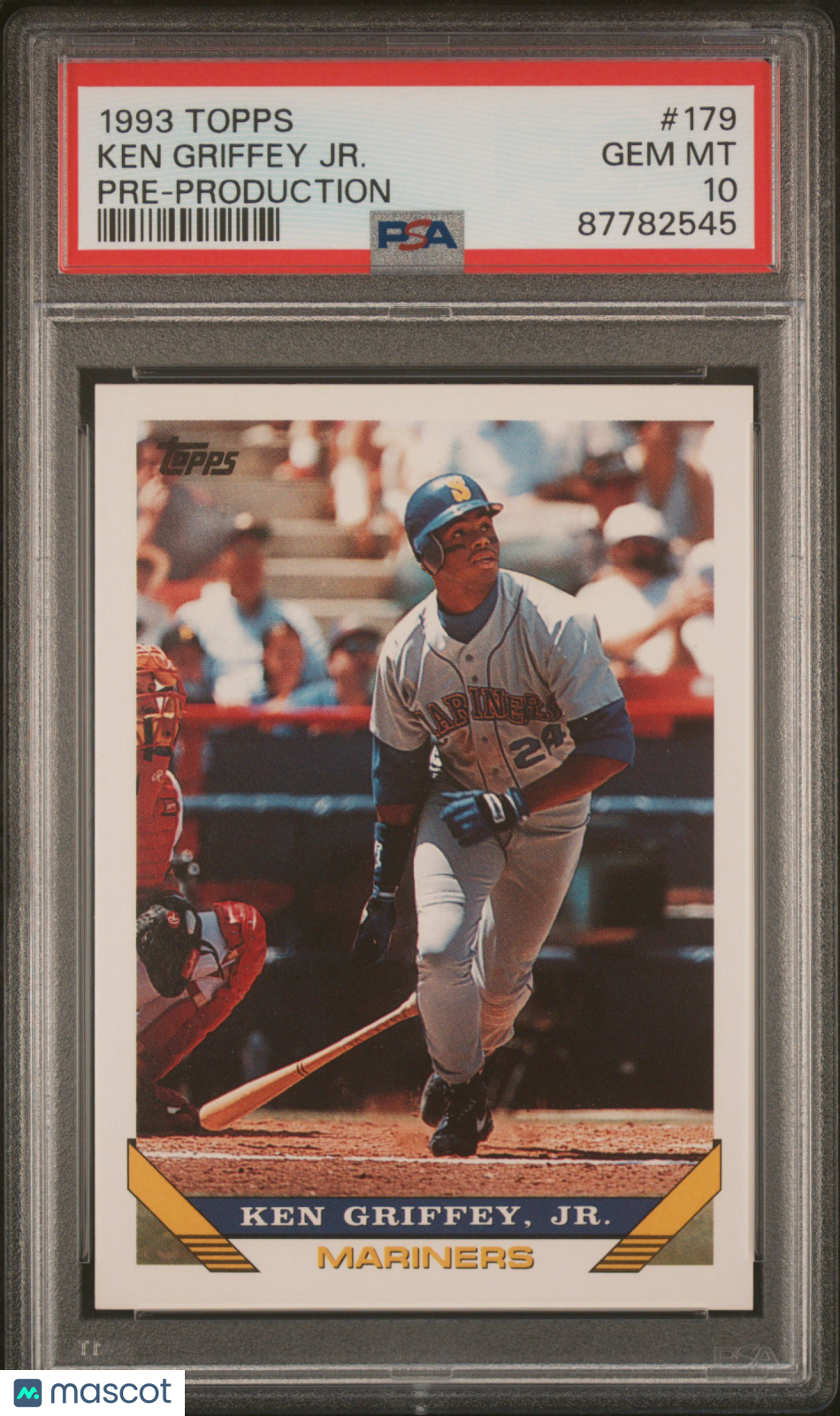 1993 Topps Pre-Production Baseball Ken Griffey JR. #179 PSA 10 87782545