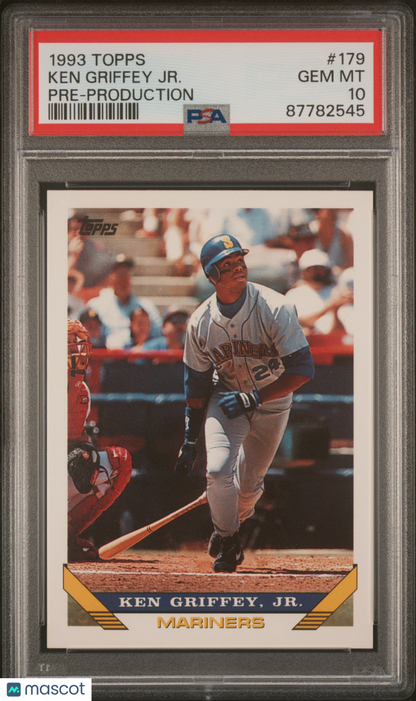 1993 Topps Pre-Production Baseball Ken Griffey JR. #179 PSA 10 87782545