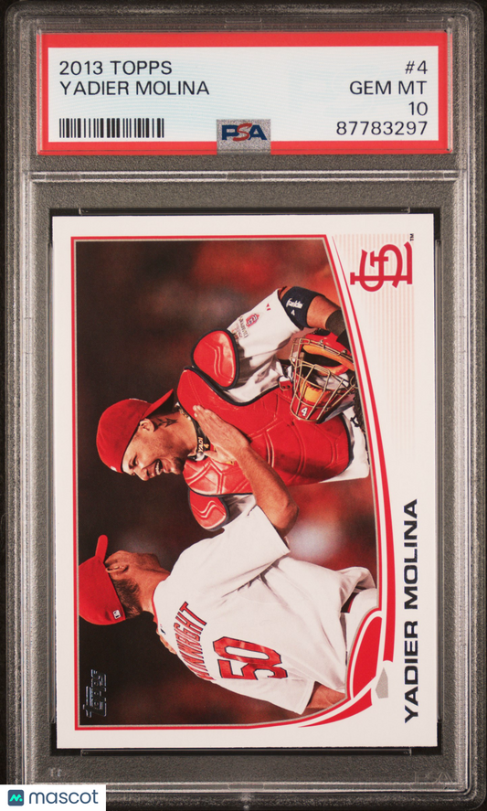 2013 Topps Baseball Yadier Molina #4 PSA 10 87783297