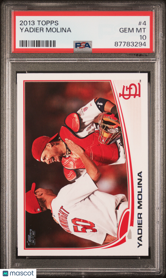 2013 Topps Baseball Yadier Molina #4 PSA 10 87783294