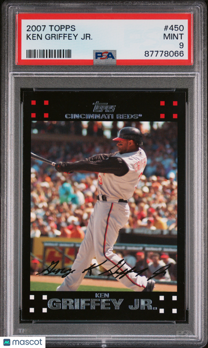 2007 Topps Baseball Ken Griffey JR. #450 PSA 9 87778066