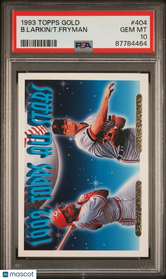 1993 Topps Gold Baseball Barry Larkin #404 PSA 10 87784464 POP 10