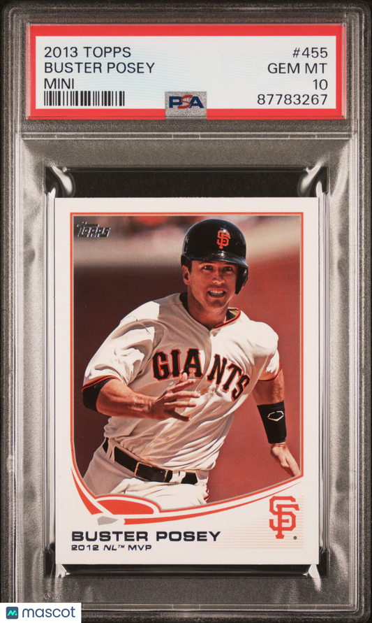 2013 Topps MINI Buster Posey #455 PSA 10 87783267 POP 6