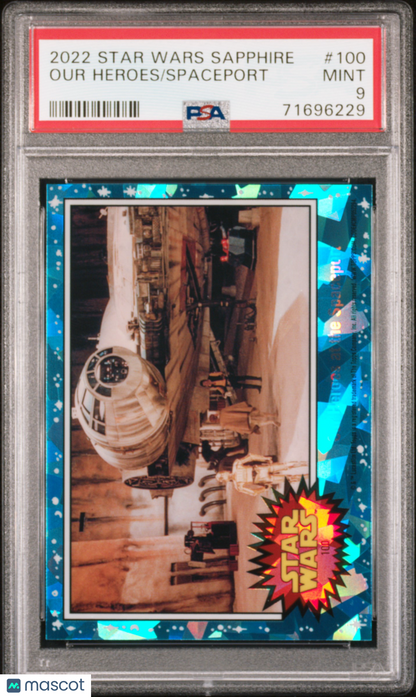 2022 Topps Chrome Sapphire Star Wars Our Heroes/Spaceport #100 PSA 9 71696229