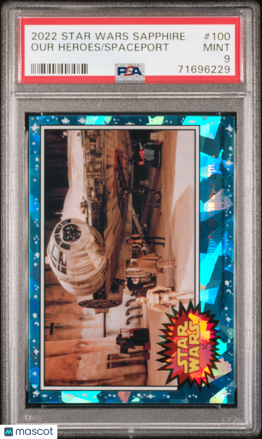 2022 Topps Chrome Sapphire Star Wars Our Heroes/Spaceport #100 PSA 9 71696229