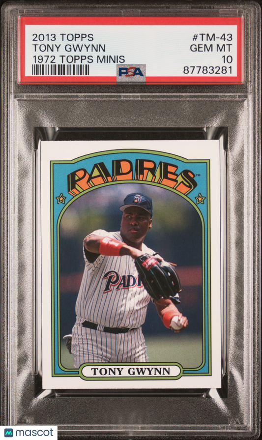 2013 Topps 1972 Topps Minis Baseball Tony Gwynn #TM-43 PSA 10 87783281