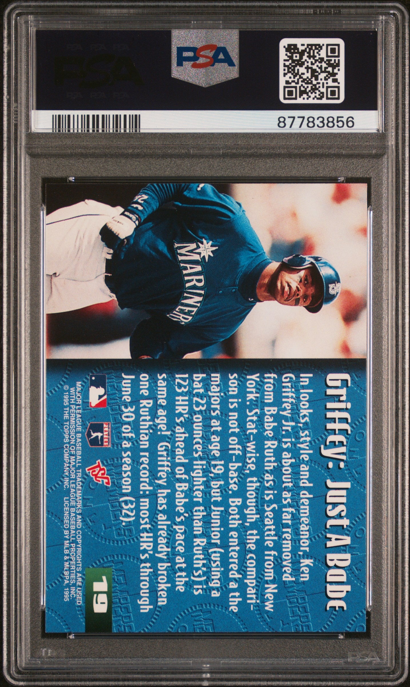 1995 Stadium Club Members Only 50 Baseball Ken Griffey JR. #19 PSA 10 87783856