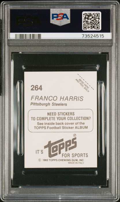 1982 Topps Stickers Football Franco Harris #264 Psa 8 73524515