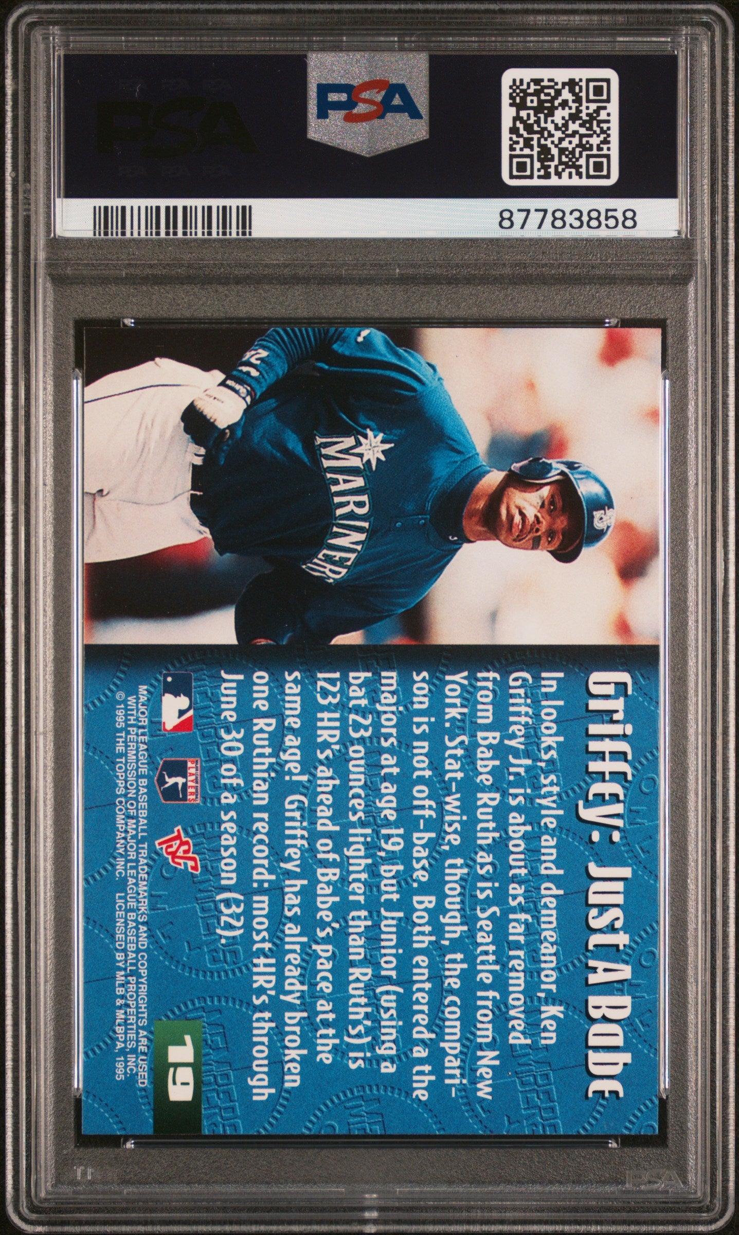 1995 Stadium Club Members Only 50 Baseball Ken Griffey JR. #19 PSA 9 87783858