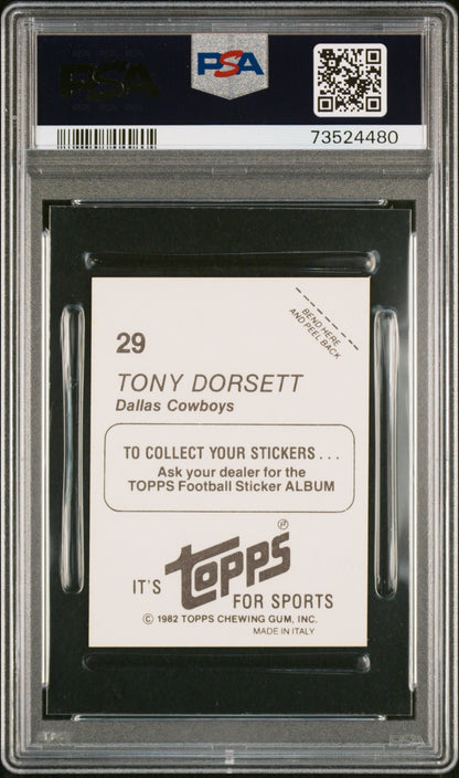 1982 Topps Stickers Football Tony Dorsett #29 Psa 9 73524480