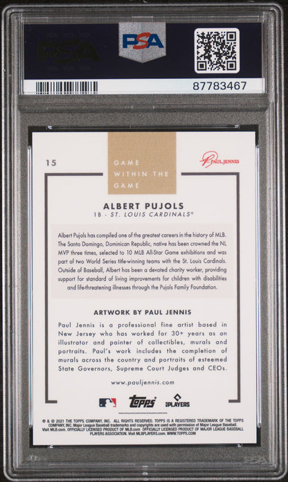 2021 Topps Game Within The Game Baseball Albert Pujols #15 PSA 10 87783467