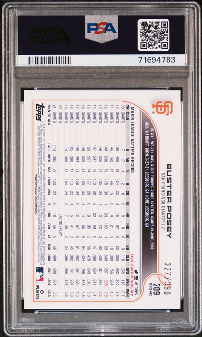 2022 Topps Complete Set Baseball Buster Posey #209 Psa 10 71694783