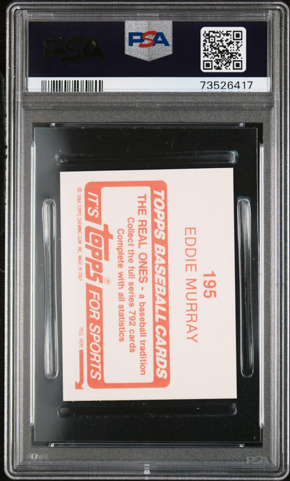 1984 Topps Stickers Baseball Eddie Murray #195 Psa 9 73526417