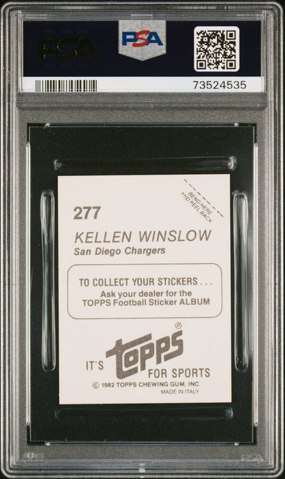 1982 Topps Stickers Football Kellen Winslow #277 Psa 10 73524535