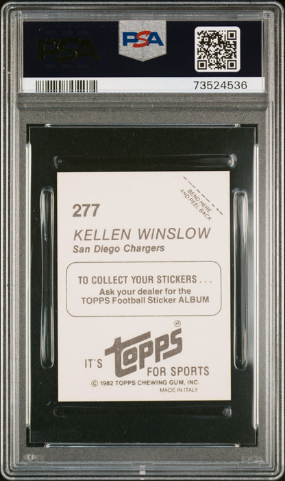 1982 Topps Stickers Football Kellen Winslow #277 Psa 10 73524536