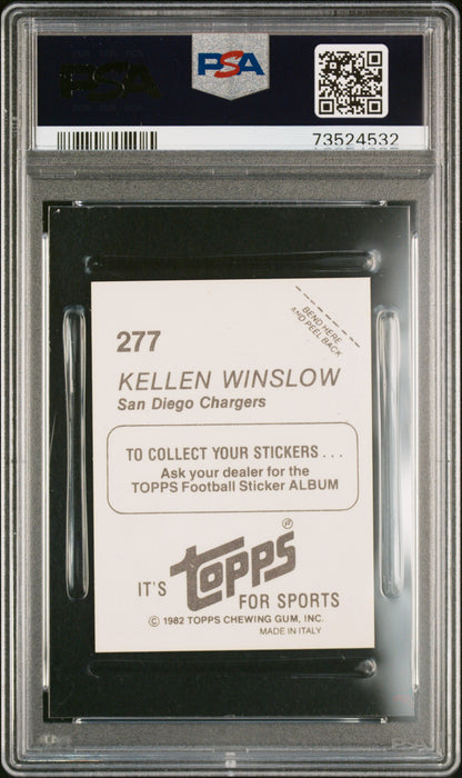 1982 Topps Stickers Football Kellen Winslow #277 Psa 10 73524532