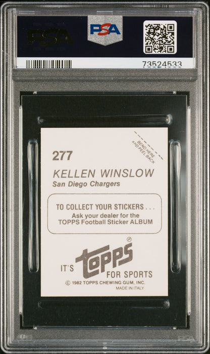 1982 Topps Stickers Football Kellen Winslow #277 Psa 9 73524533