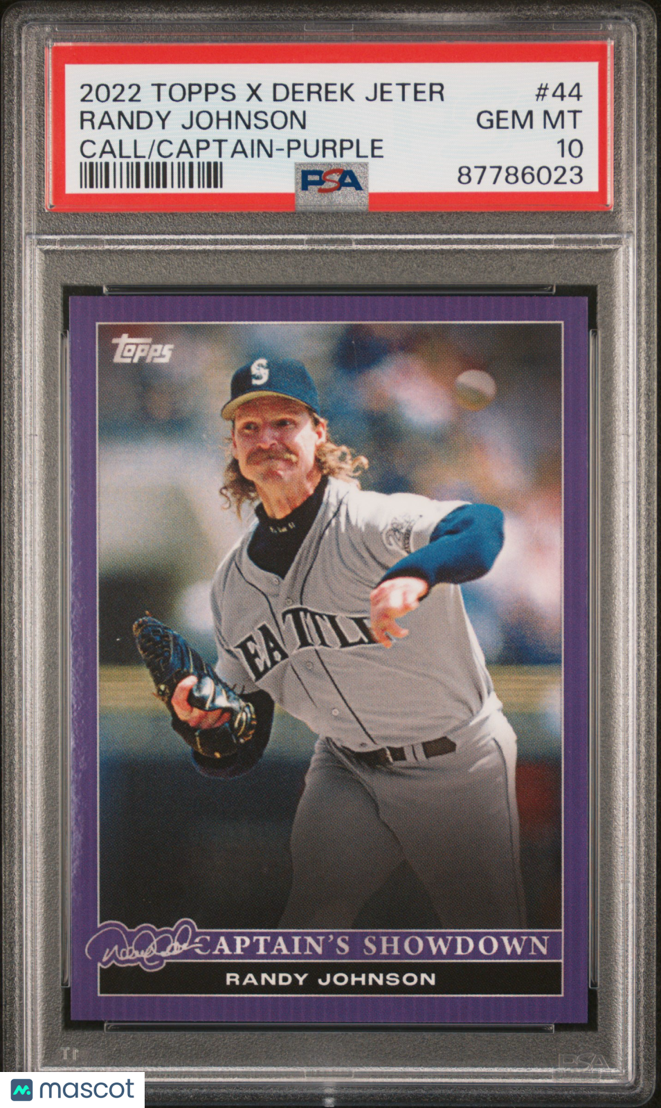 2022 Topps X Derek Jeter PURPLE Randy Johnson #44 PSA 10 87786023 POP 1