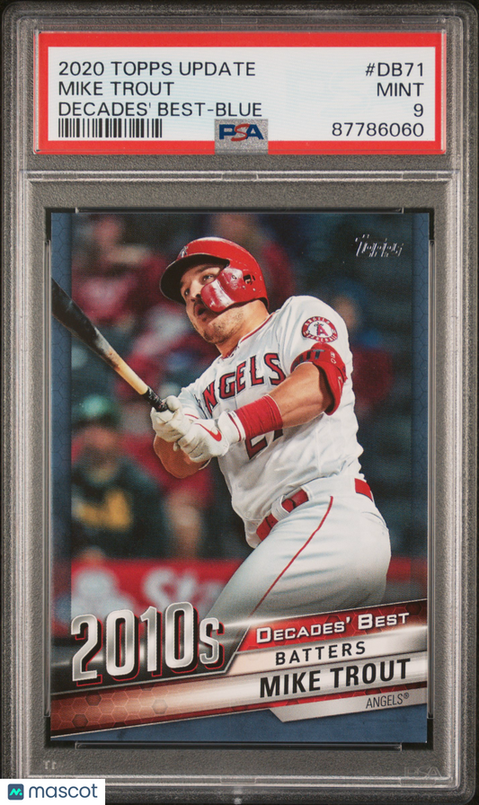 2020 Topps Update Decades' Best BLUE Baseball Mike Trout #DB71 PSA 9 87786060