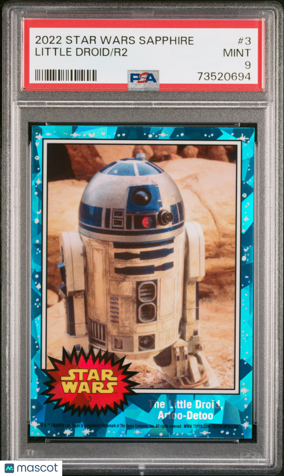 2022 Topps Chrome Sapphire Edition Star Wars Little Droid/R2 #3 PSA 9 73520694