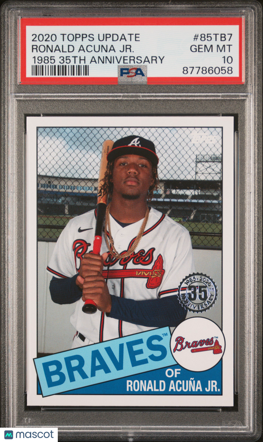 2020 Topps Update 1985 Topps 35th Ronald Acuna JR. #85TB7 PSA 10 87786058