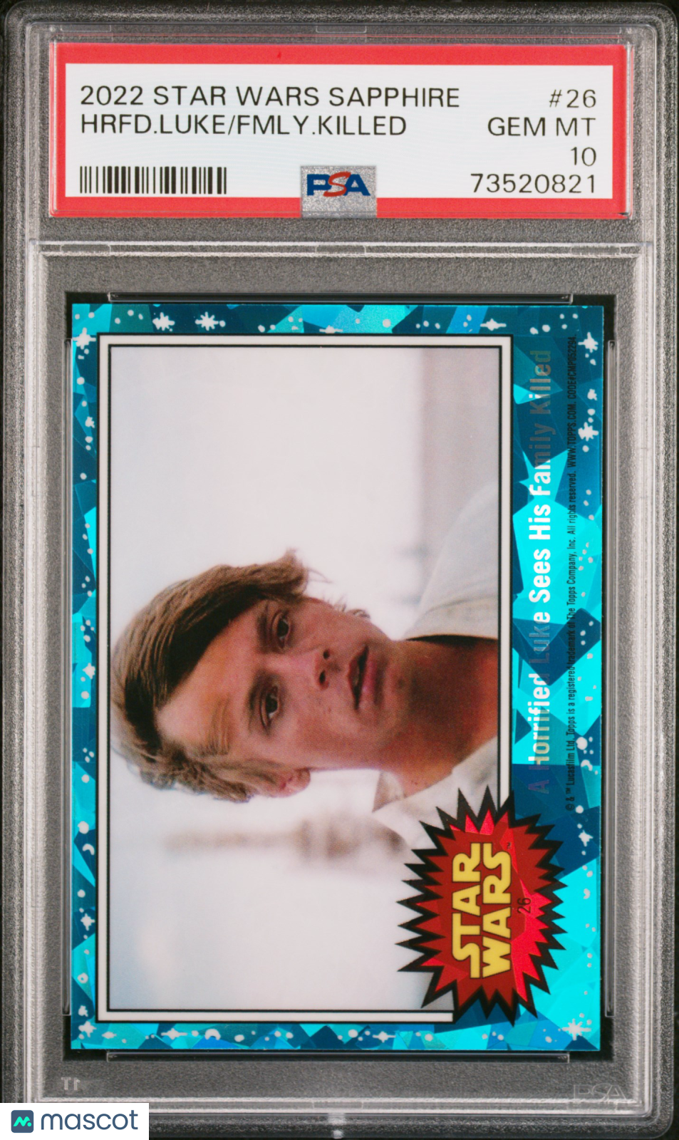 2022 Topps Chrome Sapphire Edition Star Wars Horrified Luke #26 PSA 10 73520821