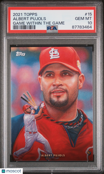 2021 Topps Game Within The Game Baseball Albert Pujols #15 PSA 10 87783464