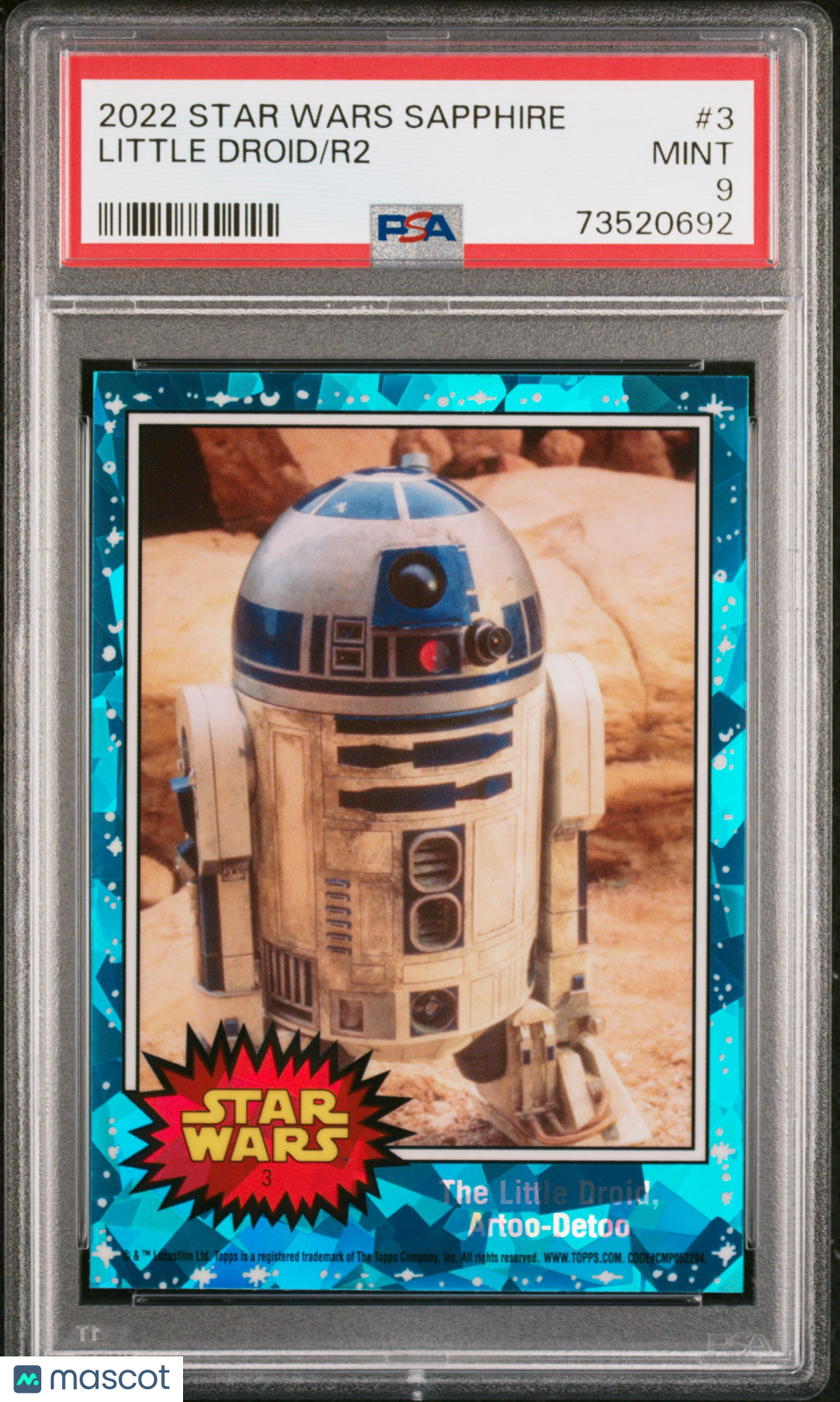 2022 Topps Chrome Sapphire Edition Star Wars Little Droid/R2 #3 PSA 9 73520692