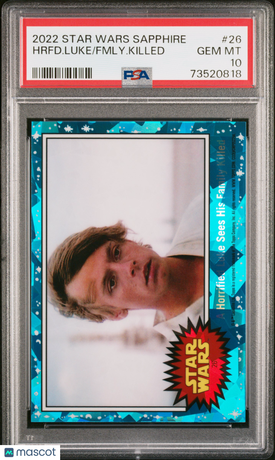 2022 Topps Chrome Sapphire Edition Star Wars Horrified Luke #26 PSA 10 73520818