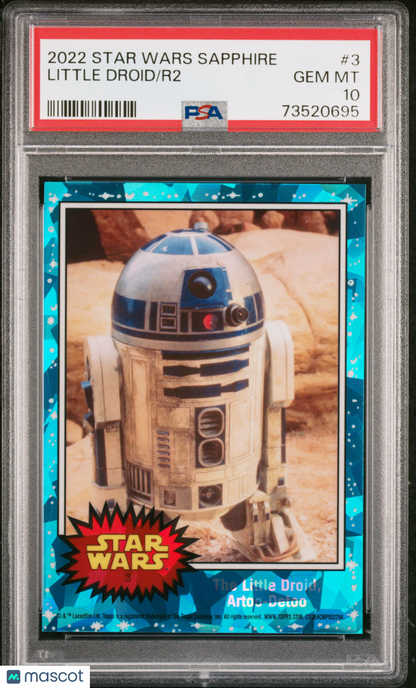 2022 Topps Chrome Sapphire Edition Star Wars Little Droid/R2 #3 PSA 10 73520695