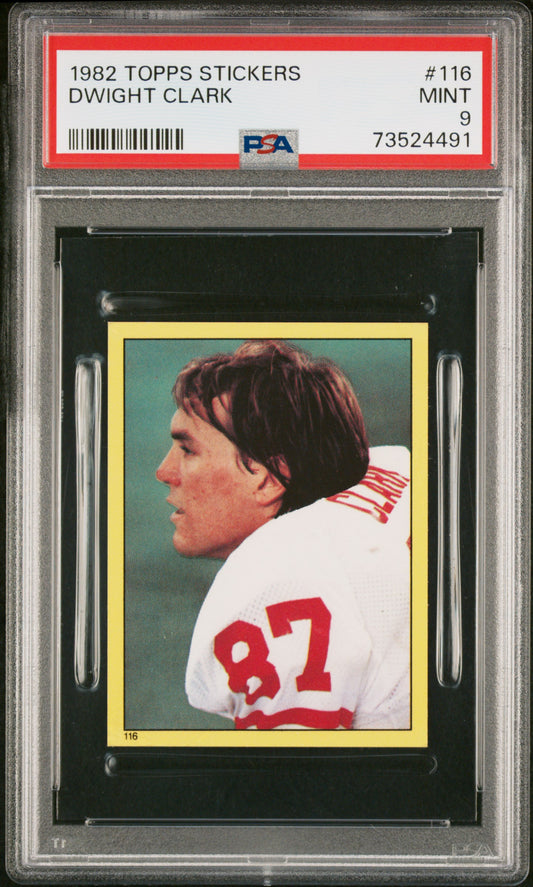 1982 Topps Stickers Football Dwight Clark #116 Psa 9 73524491