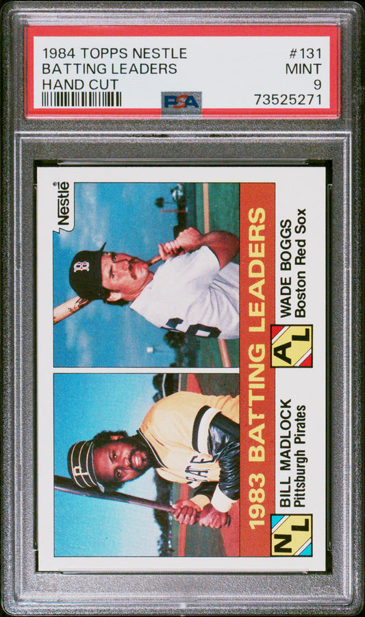 1984 Topps Nestle Hand Cut Baseball Batting Leaders #131 Psa 9 73525271