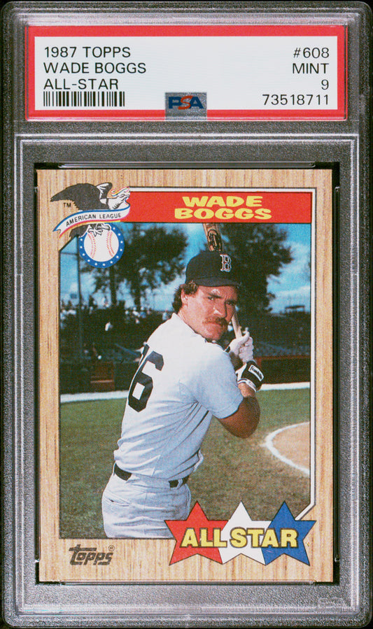 1987 Topps Baseball Wade Boggs #608 Psa 9 73518711