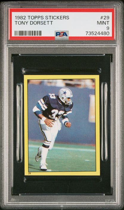 1982 Topps Stickers Football Tony Dorsett #29 Psa 9 73524480