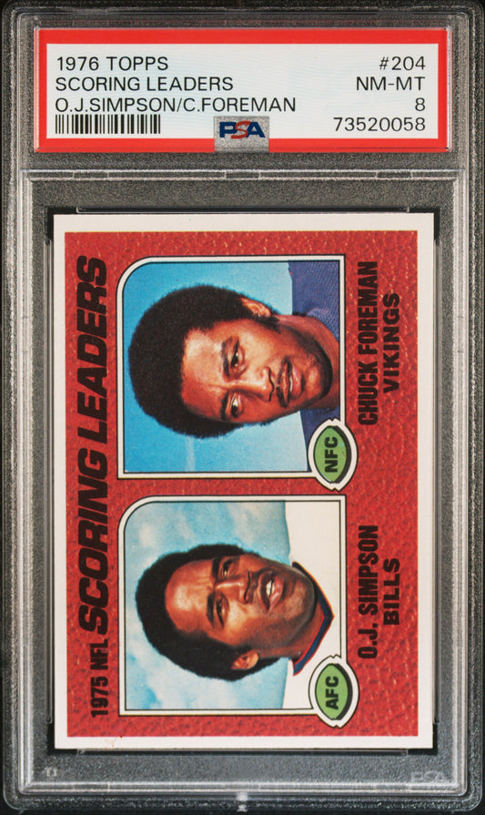 1976 Topps Football Scoring Leaders #204 Psa 8 73520058