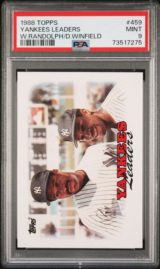 1988 Topps Baseball Yankees Leaders #459 Psa 9 73517275