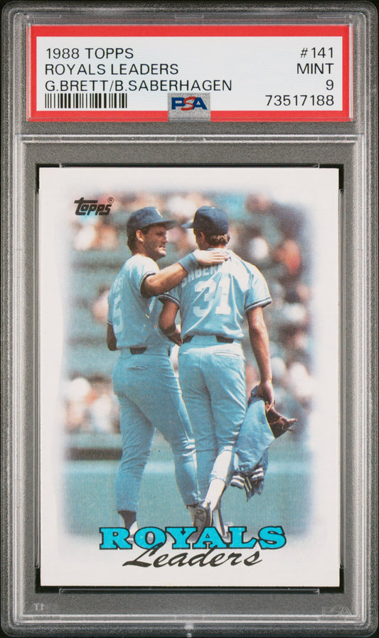 1988 Topps Baseball Royals Leaders #141 Psa 9 73517188