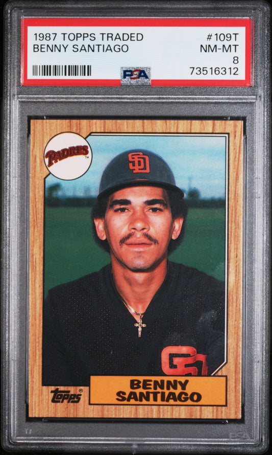 1987 Topps Traded Baseball Benny Santiago #109t Psa 8 73516312