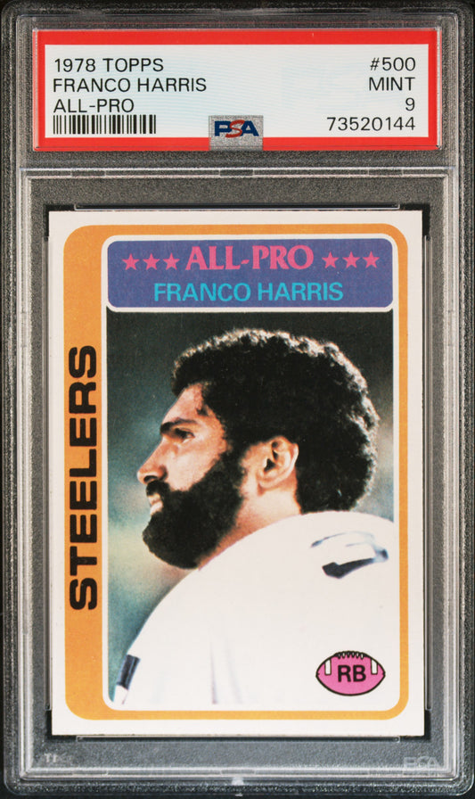 1978 Topps Football Franco Harris #500 Psa 9 73520144