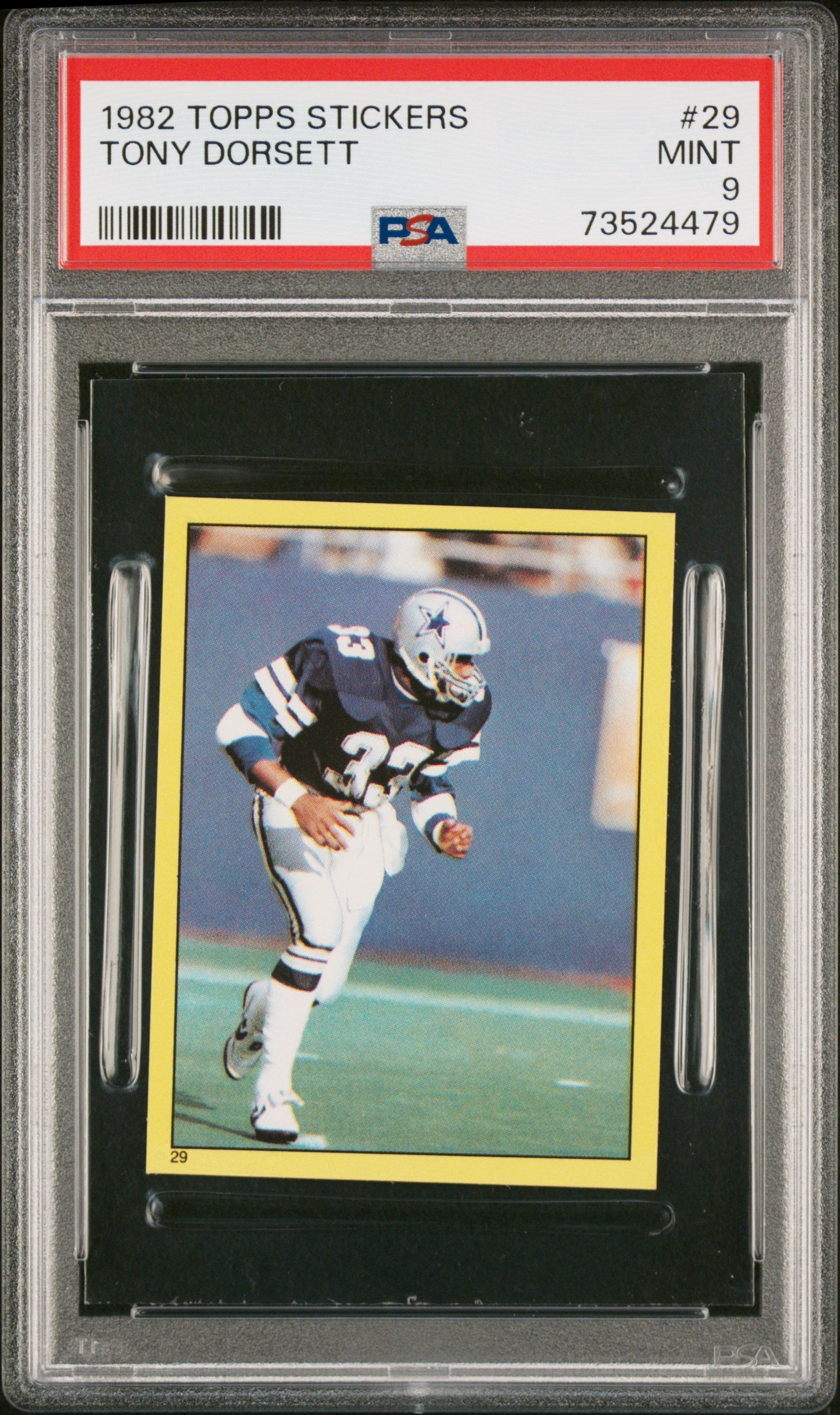 1982 Topps Stickers Football Tony Dorsett #29 Psa 9 73524479