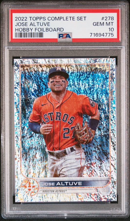 2022 Topps Complete Set Baseball Jose Altuve #278 Psa 10 71694775