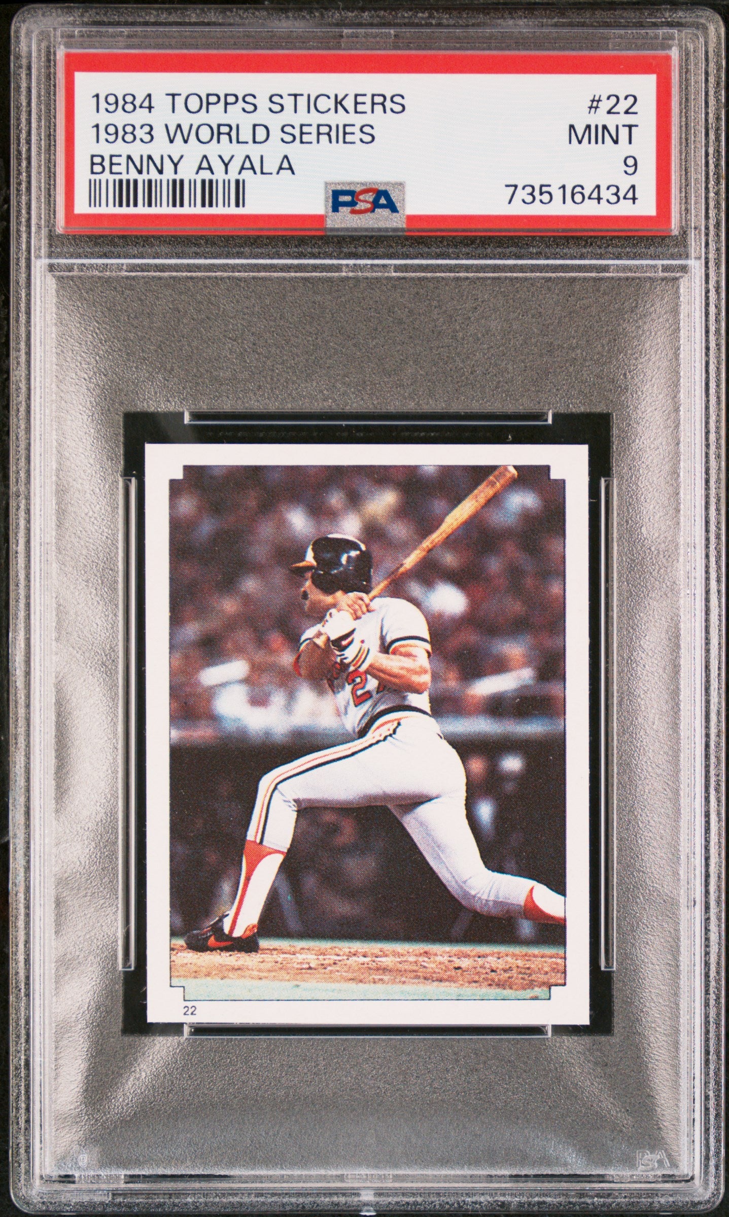 1984 Topps Stickers Baseball 1983 World Series #22 Psa 9 73516434