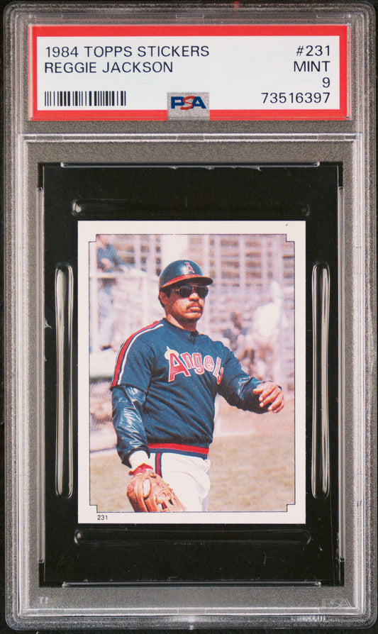 1984 Topps Stickers Baseball Reggie Jackson #231 Psa 9 73516397