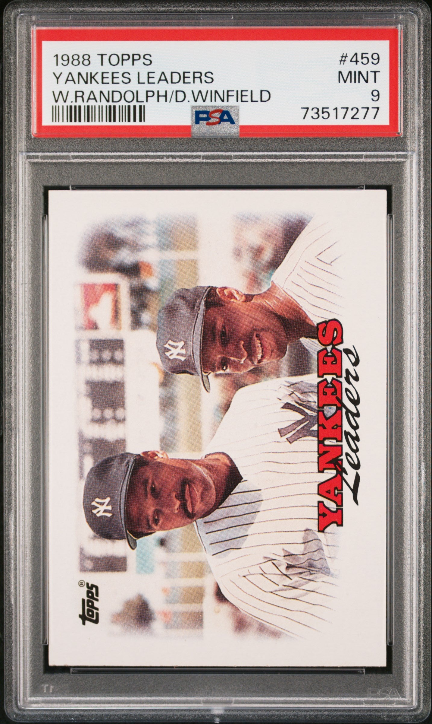 1988 Topps Baseball Yankees Leaders #459 Psa 9 73517277