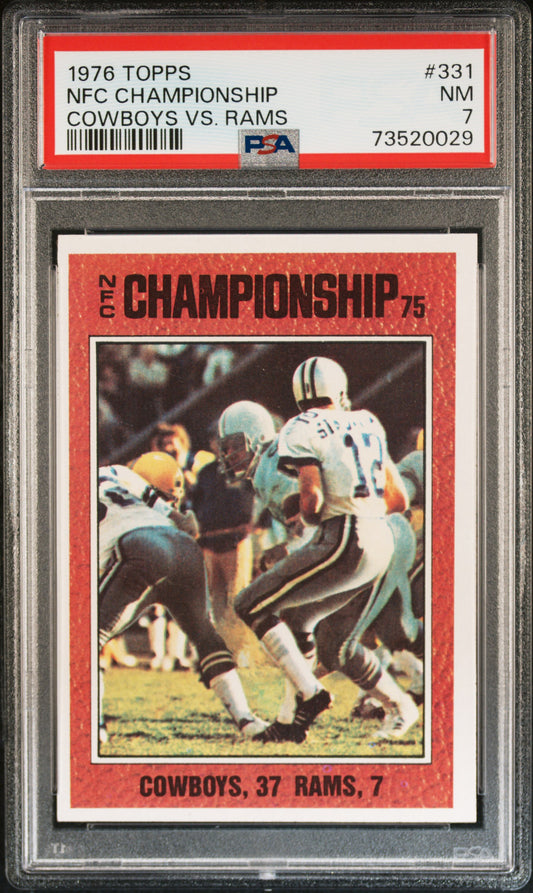 1976 Topps Football Nfc Championship #331 Psa 7 73520029