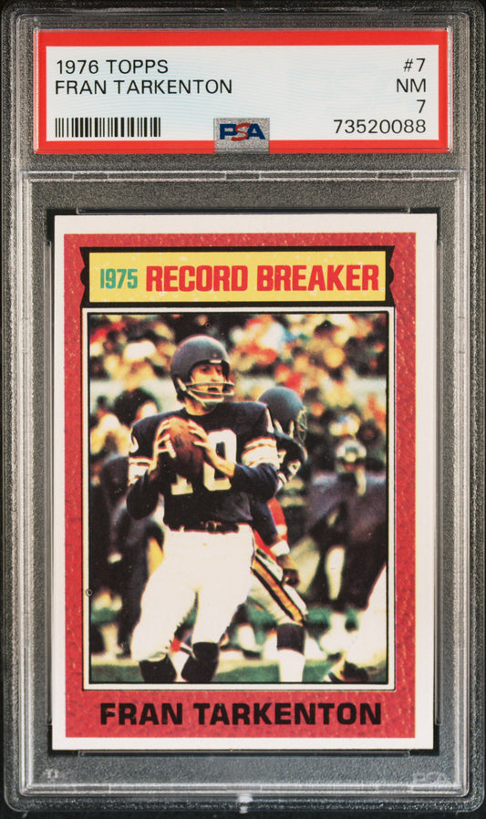 1976 Topps Football Fran Tarkenton #7 Psa 7 73520088