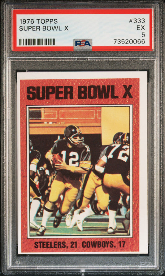 1976 Topps Football Super Bowl X #333 Psa 5 73520066