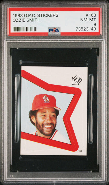 1983 O-pee-chee Stickers Baseball Ozzie Smith #168 Psa 8 73523149